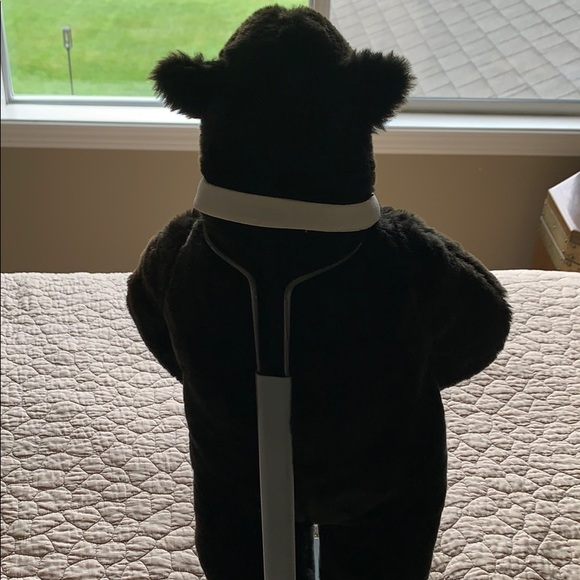 Hand crafted Stuffed Black Bear w/ pottery claws - Picture 6 of 8